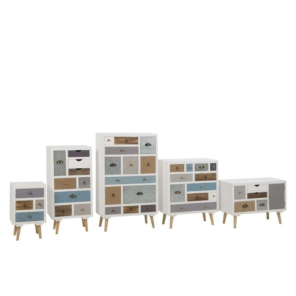 Ladekast Suomi - Multikleur - 114x70x30 Cm 4 Ladekast Suomi - Multikleur - 114x70x30 Cm - Afbeelding 2