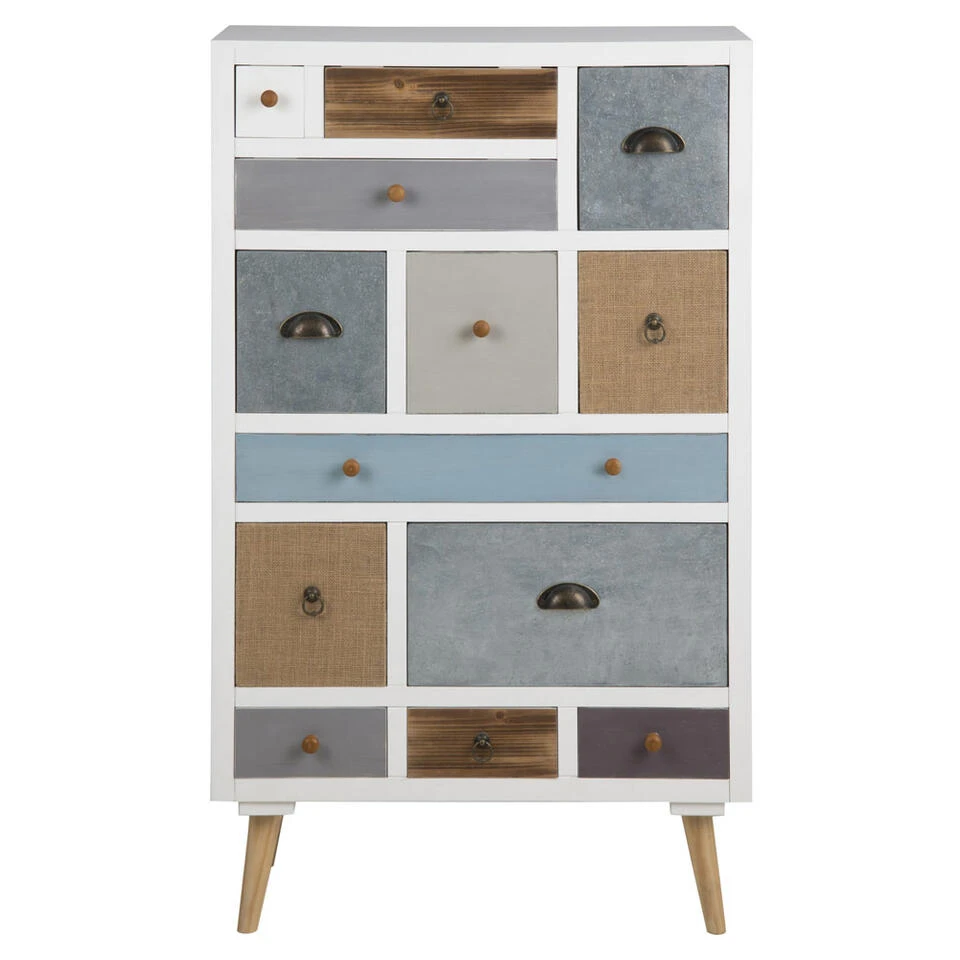 Ladekast Suomi - Multikleur - 114x70x30 Cm 3 Ladekast Suomi - Multikleur - 114x70x30 Cm