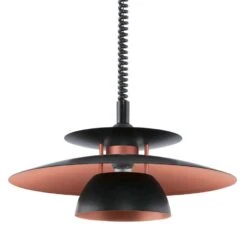 EGLO Hanglamp Brenda - Zwart/koper - Ø43 Cm