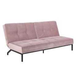 Slaapbank Linz - Velvet Roze -Huishoudelijke Artikelen Winkel 81020378 0700